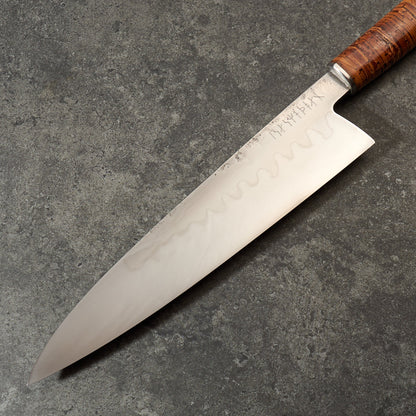 Gyuto 240mm Honyaki - Brute de Forge and Birch Bark – blade close-up