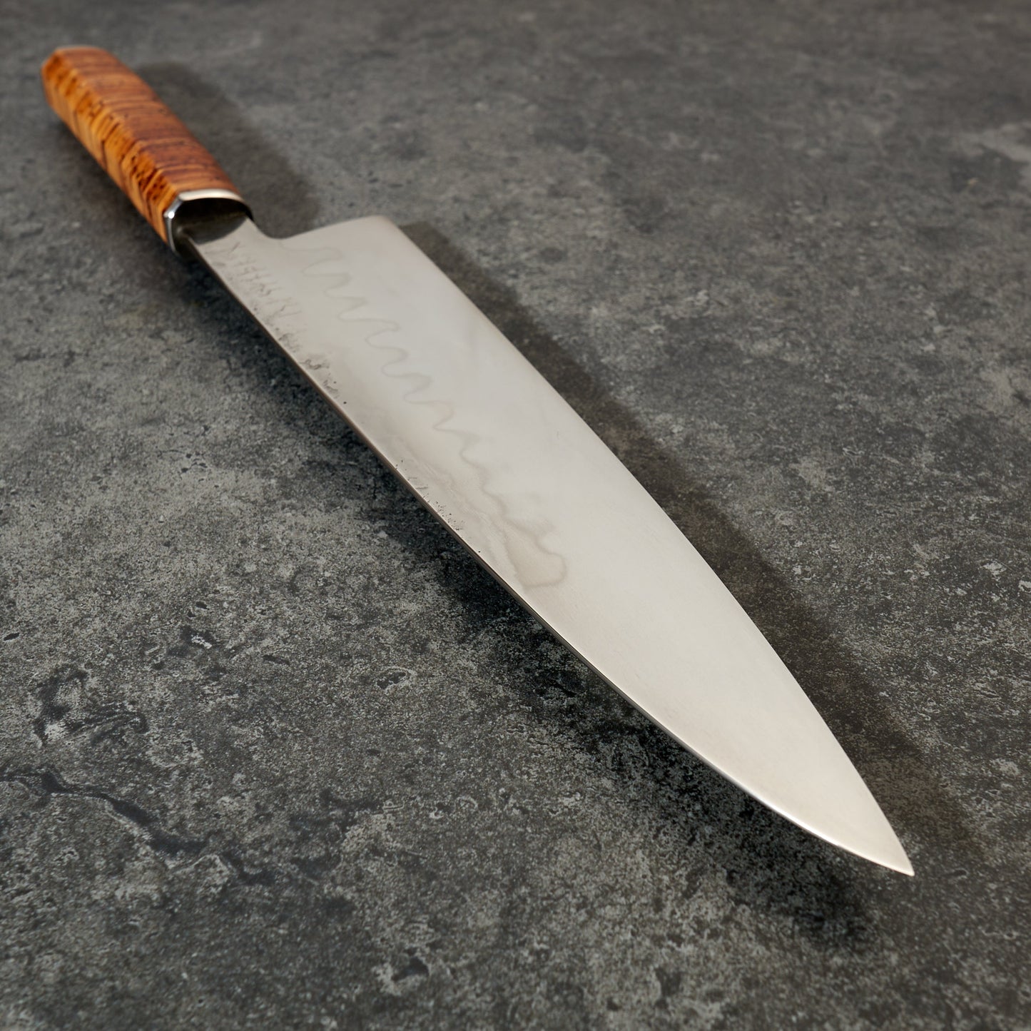 Gyuto 240mm Honyaki - Brute de Forge and Birch Bark – side profile