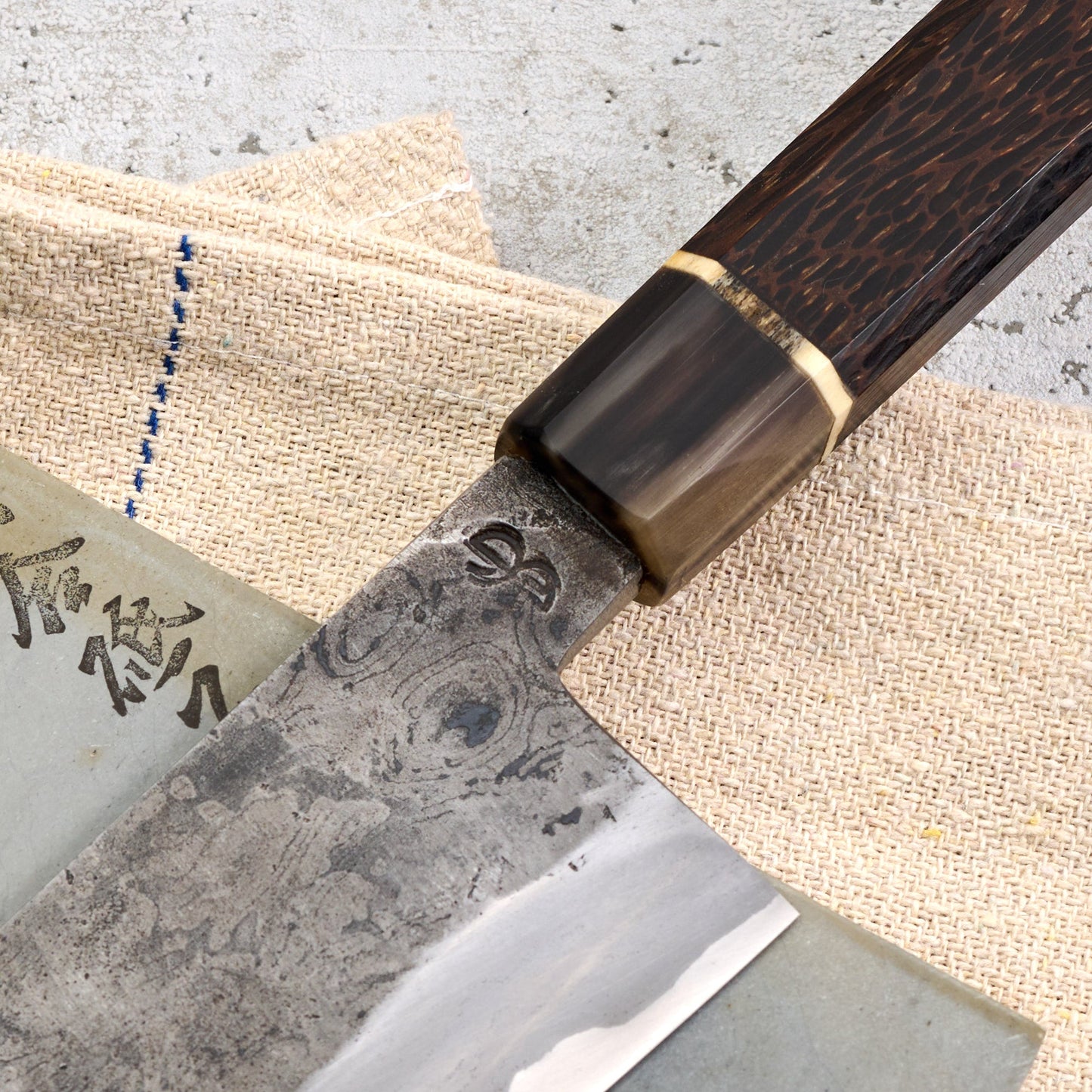 Gyuto 240mm Iron Clad Apex Kogatana Set – blade close-up