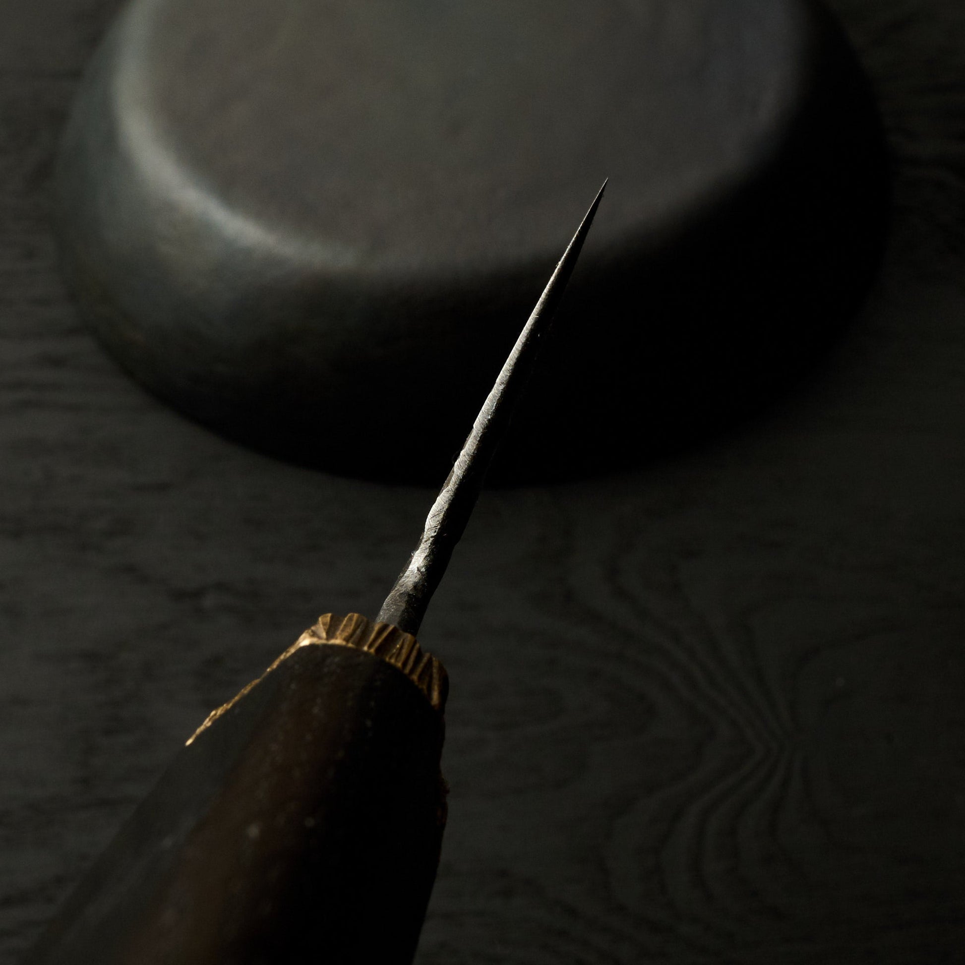 Gyuto 240mm 1.2419 Bog & Brass – detail view