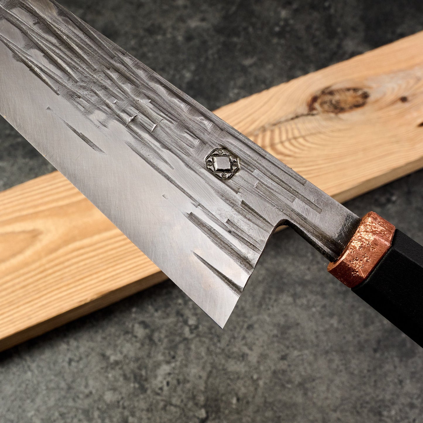 Gyuto 240mm Linear 1.2419 Micarta – blade close-up