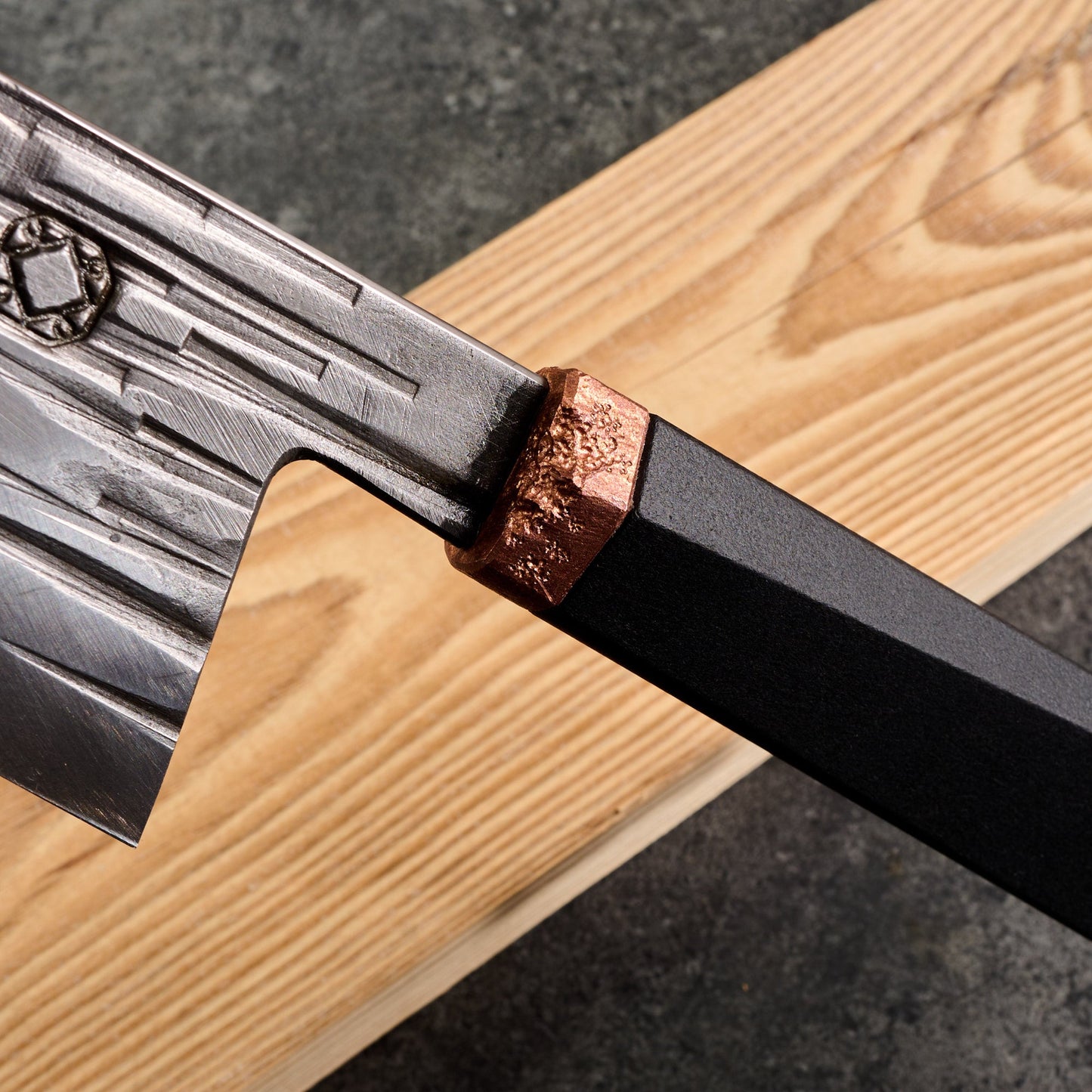 Gyuto 240mm Linear 1.2419 Micarta – detail view