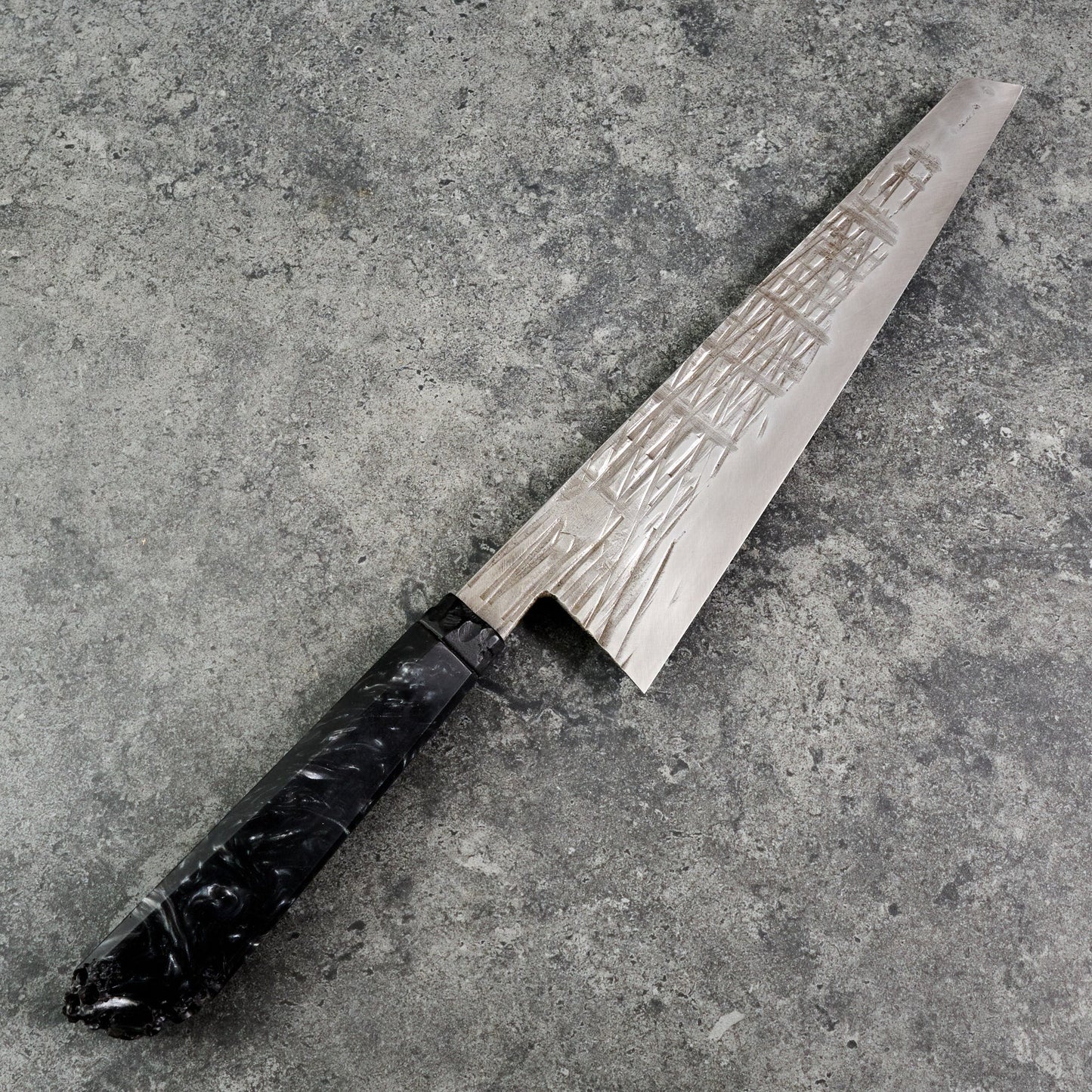 Kiritsuke 240mm Linear 1.2419 Huberite – detail view