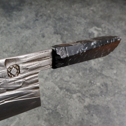 Kiritsuke 240mm Linear 1.2419 Huberite – blade close-up