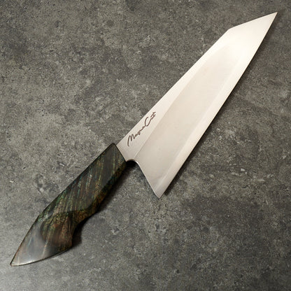 Gyuto 240mm MagnaCut 'S' Grind Nepalese Alder & Brass – side profile