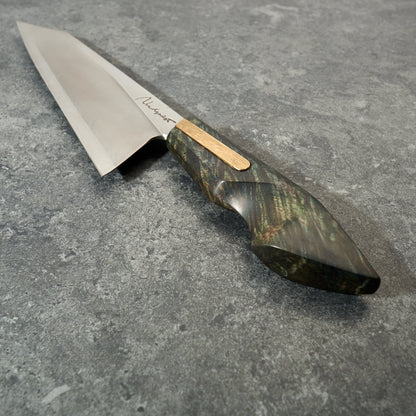 Gyuto 240mm MagnaCut 'S' Grind Nepalese Alder & Brass – view 8