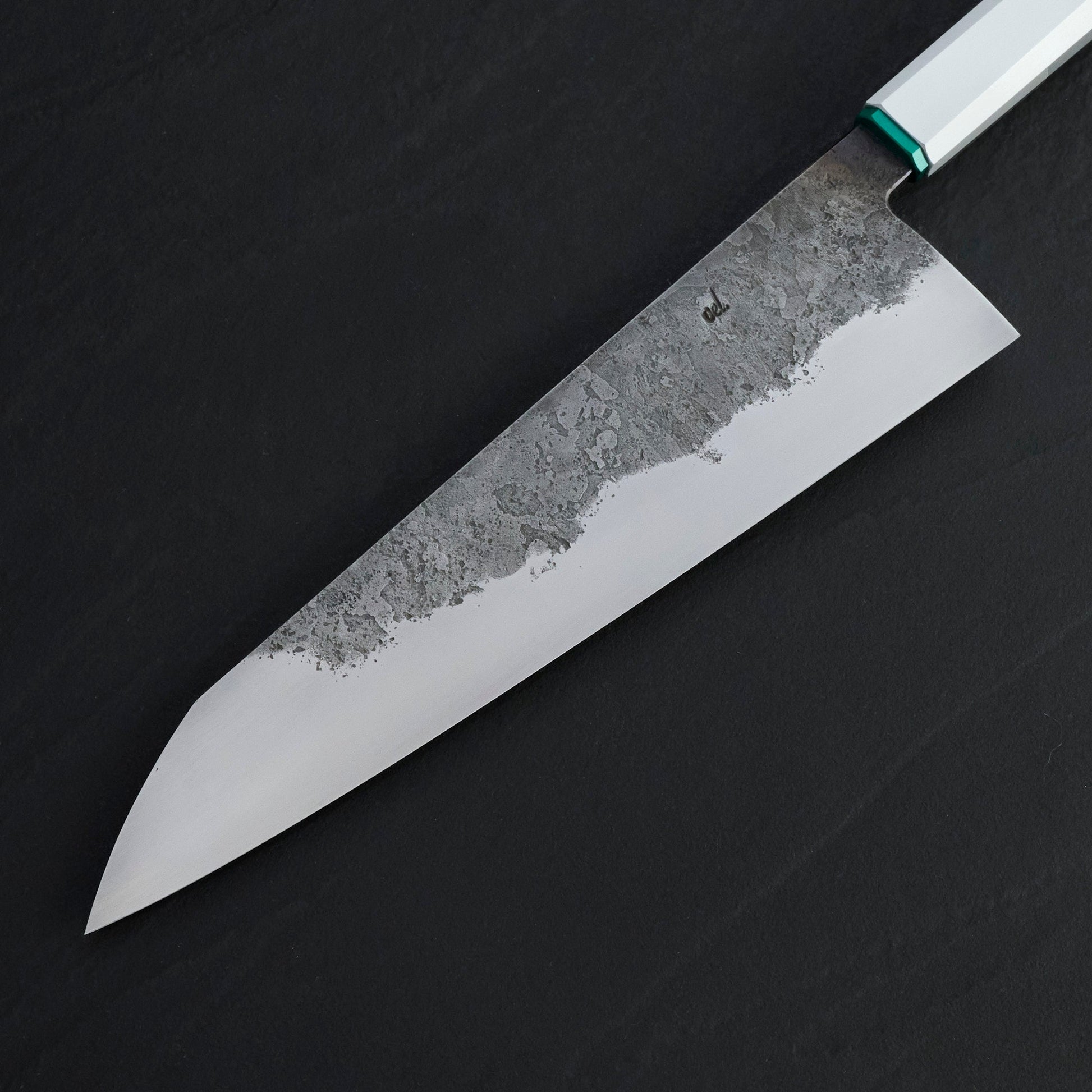 Gyuto 240mm Petrol Mono Take Down – side profile