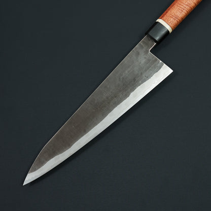 Gyuto 235mm Stainless Glad Apex Ultra KU Stone Finish Red River Gum & Bone By Simon Krichbaum – view 6