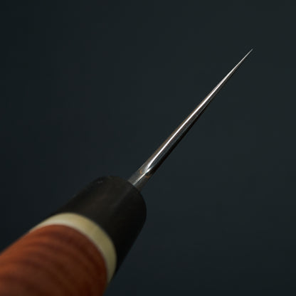 Gyuto 235mm Stainless Glad Apex Ultra Red River Gum & Bone By Simon Krichbaum – blade close-up