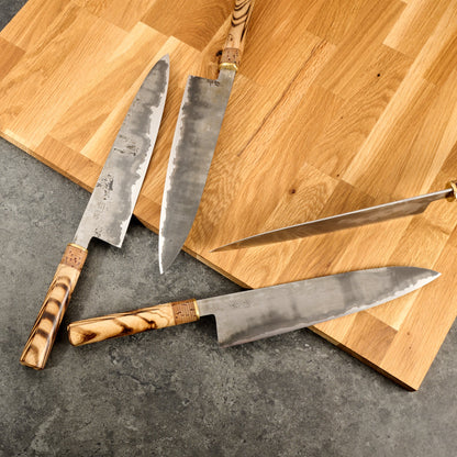 Gyuto 240mm Wrought Iron Clad Apex Ultra By Jonas Johnsson – blade close-up
