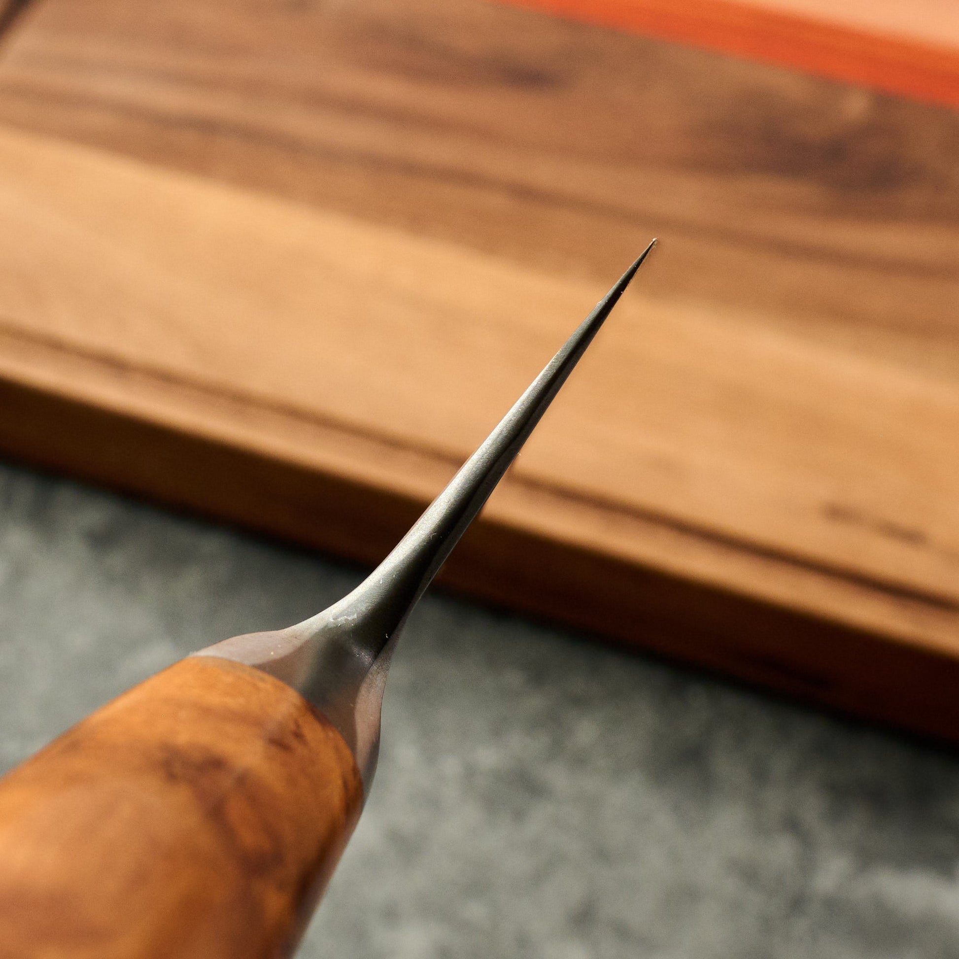 Gyuto 240mm Wrought Iron Clad 1.2519 Warikomi Integral – side profile