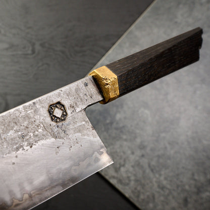 Gyuto 240mm SanMai 'Spicy White' – handle detail
