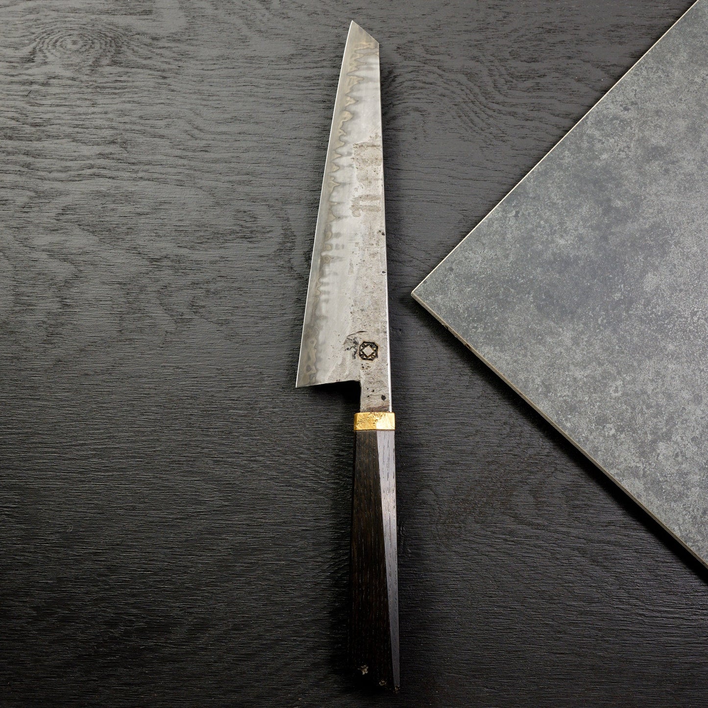 Gyuto 240mm SanMai 'Spicy White' – blade close-up