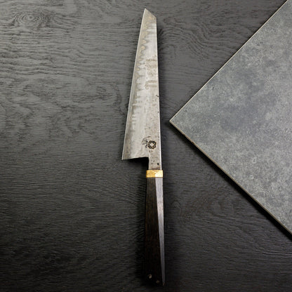 Gyuto 240mm SanMai 'Spicy White' – blade close-up
