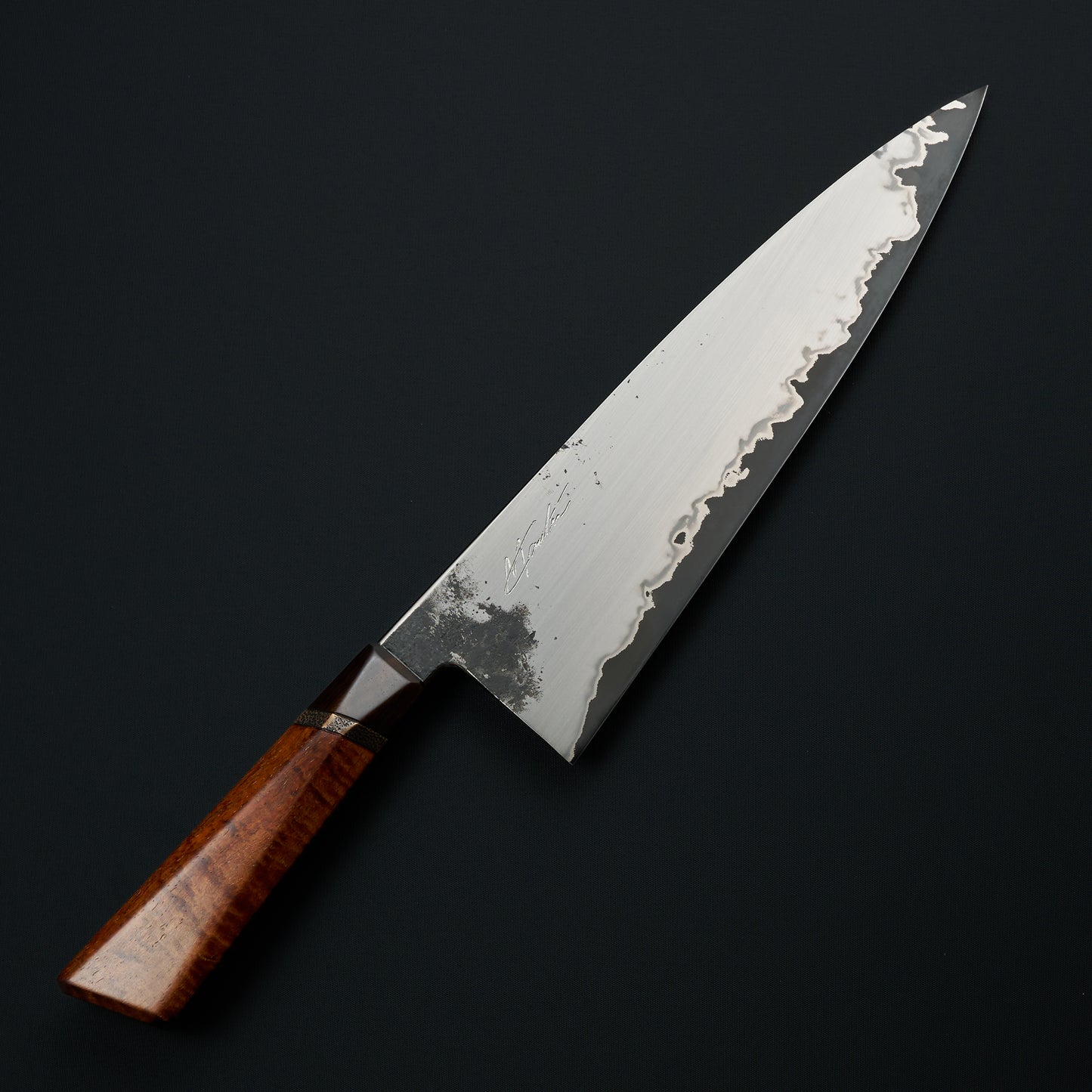 Gyuto 245mm Aogami Super Stainless GoMai Ebony & Bronze Signature Series
