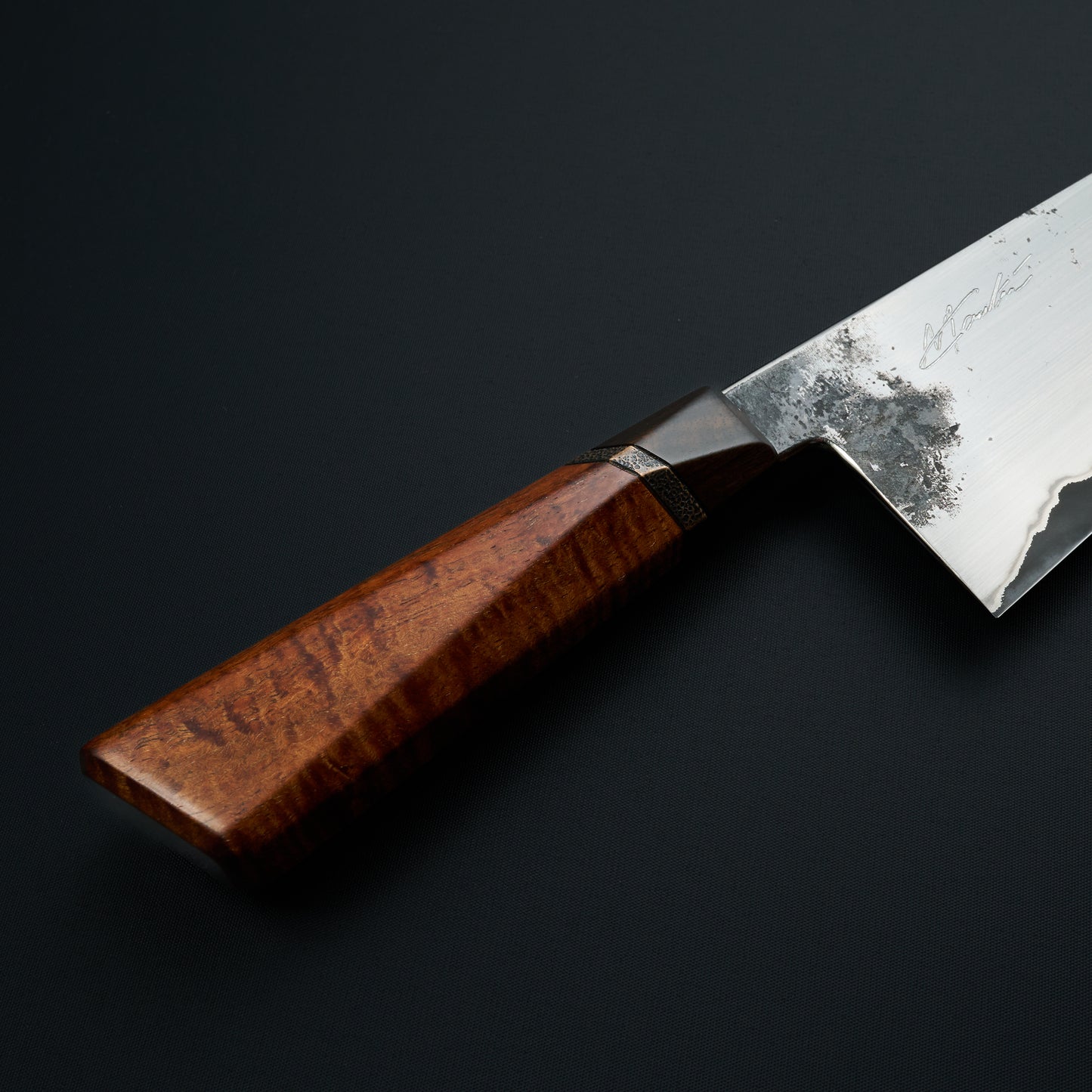 Gyuto 245mm Aogami Super Stainless GoMai Ebony & Bronze Signature Series