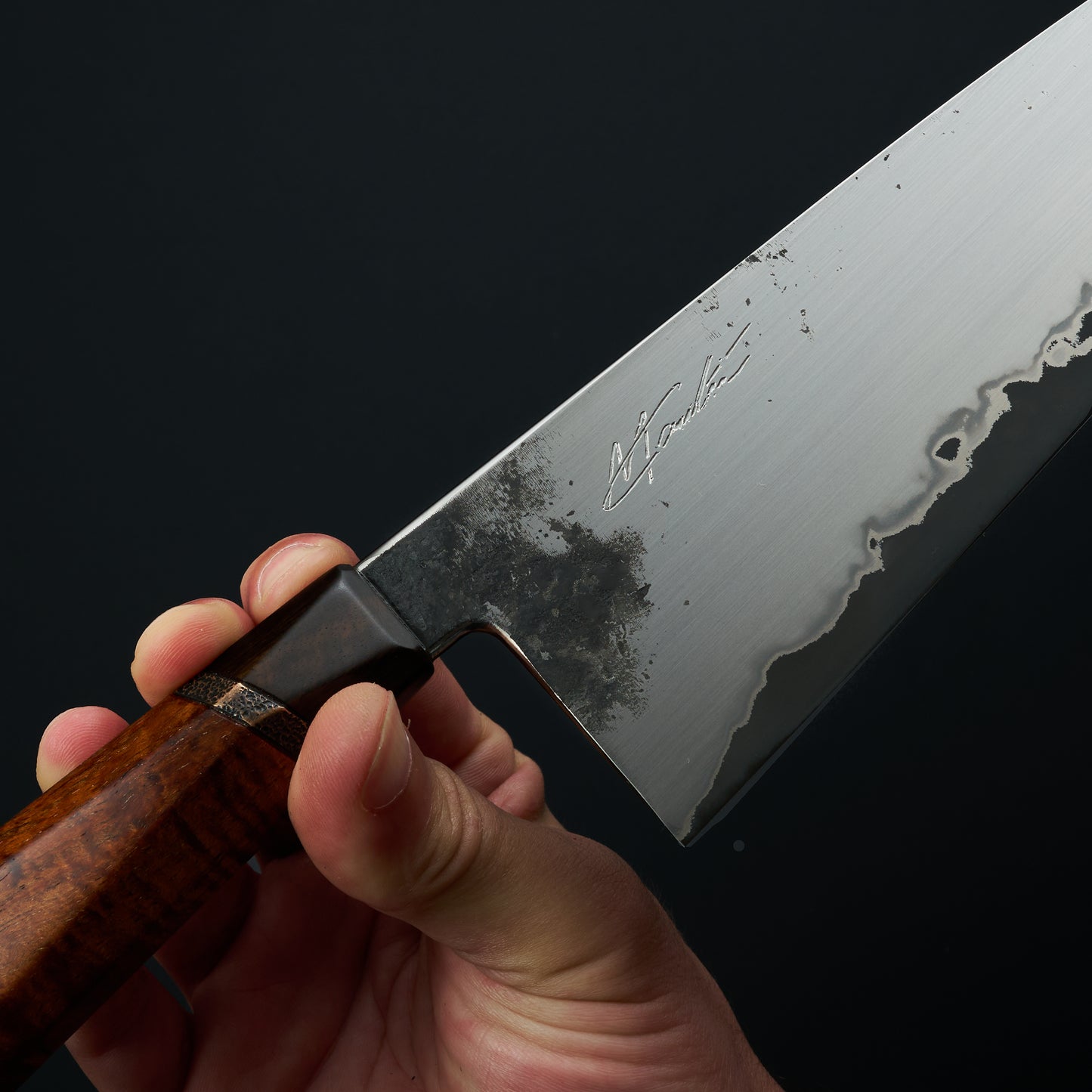 Gyuto 245mm Aogami Super Stainless GoMai Ebony & Bronze Signature Series