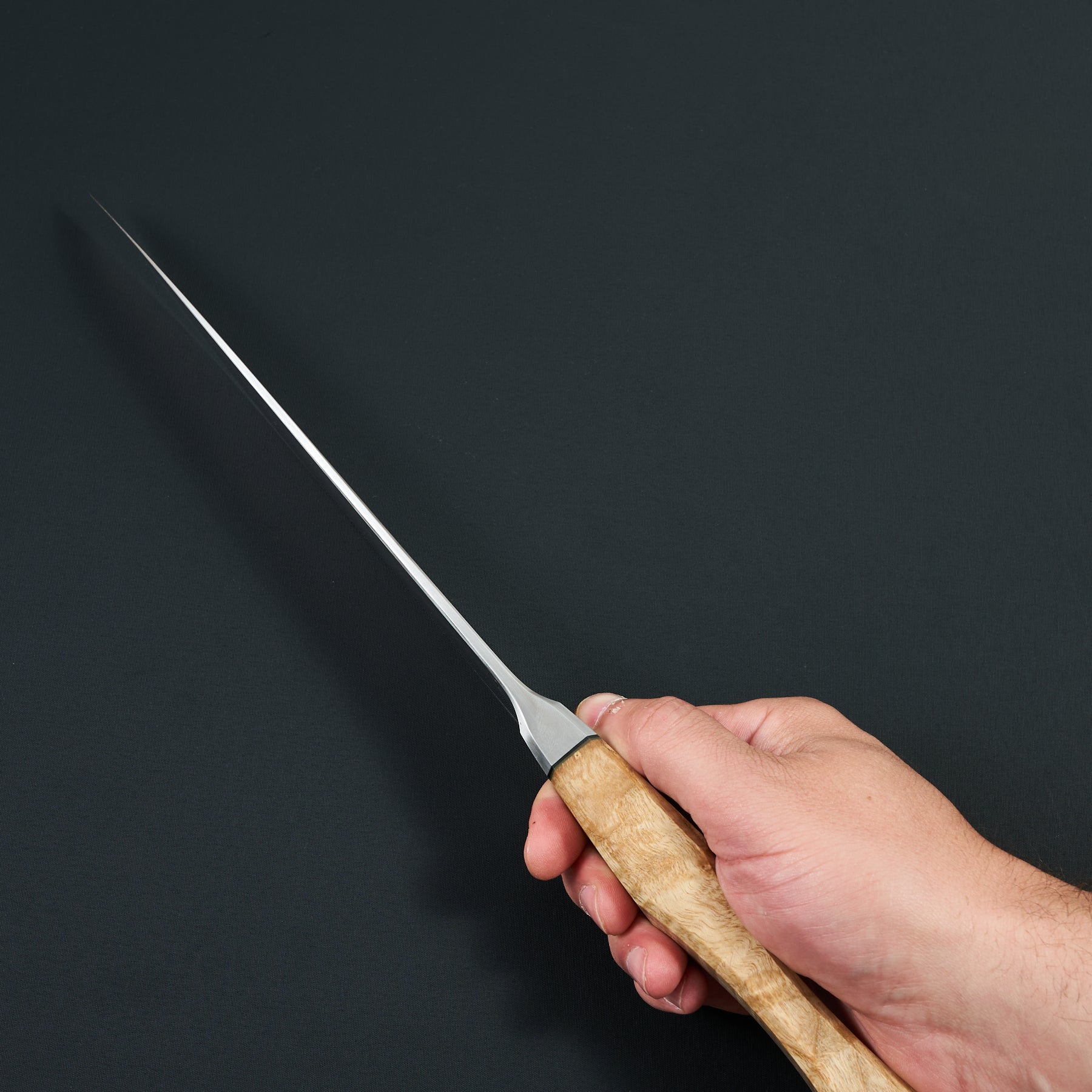 Gyuto 245mm Performance Line Apex Ultra, Ash Burl & G10 – handle detail