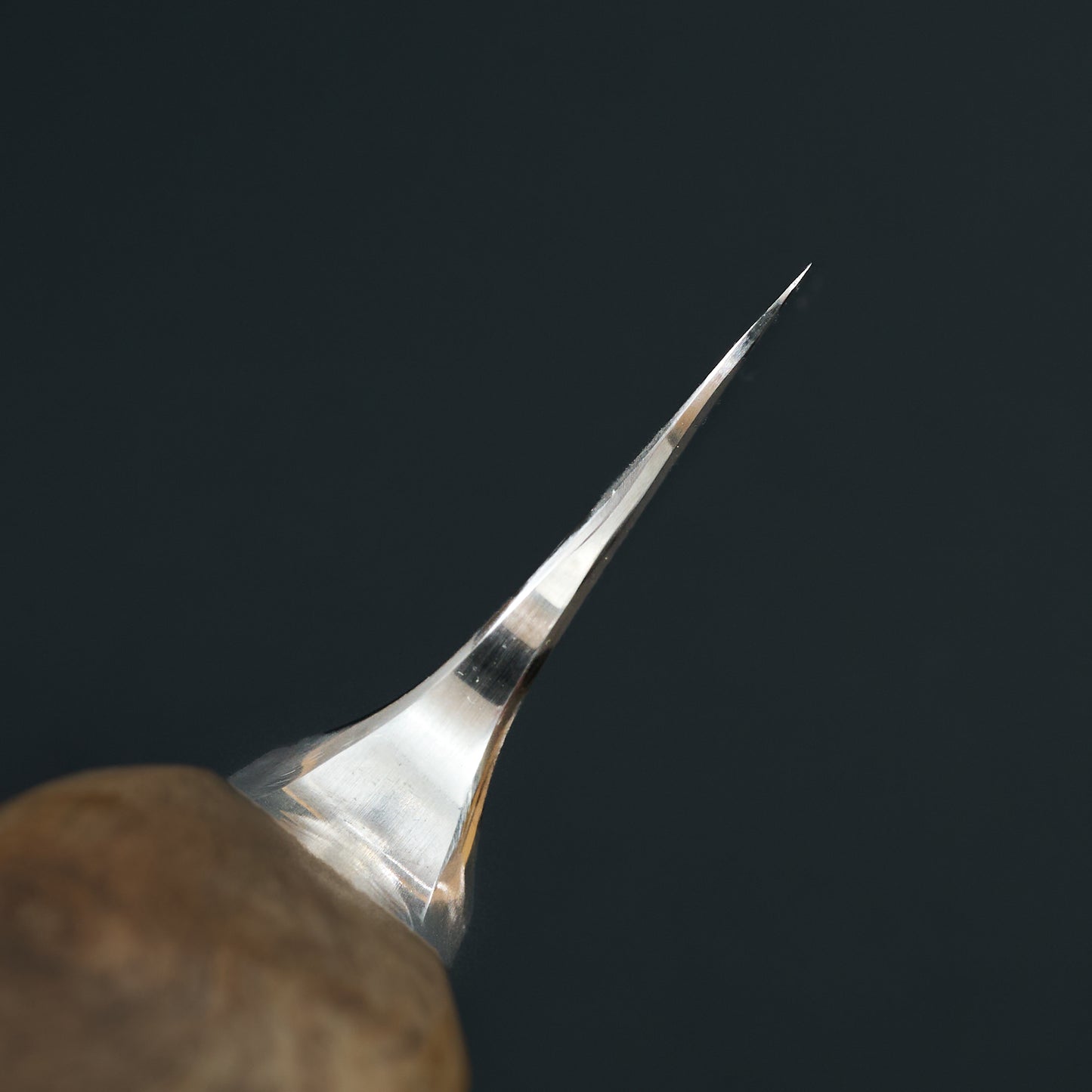 Gyuto 245mm Performance Line Apex Ultra, Ash Burl & G10 – blade close-up