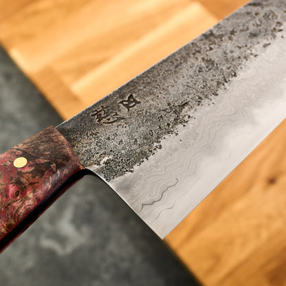 Gyuto 245mm Damascus SanMai – handle detail