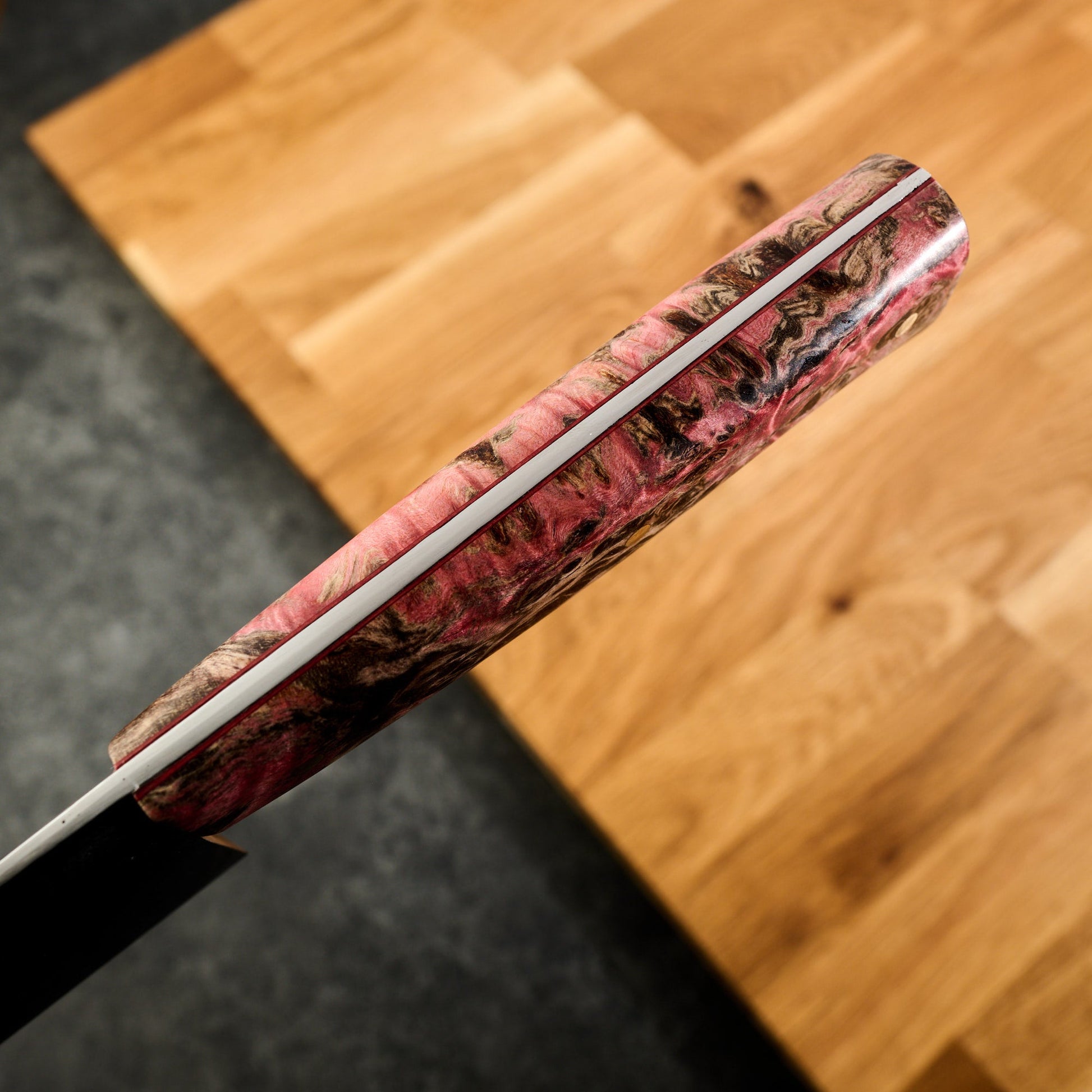 Gyuto 245mm Damascus SanMai – blade close-up