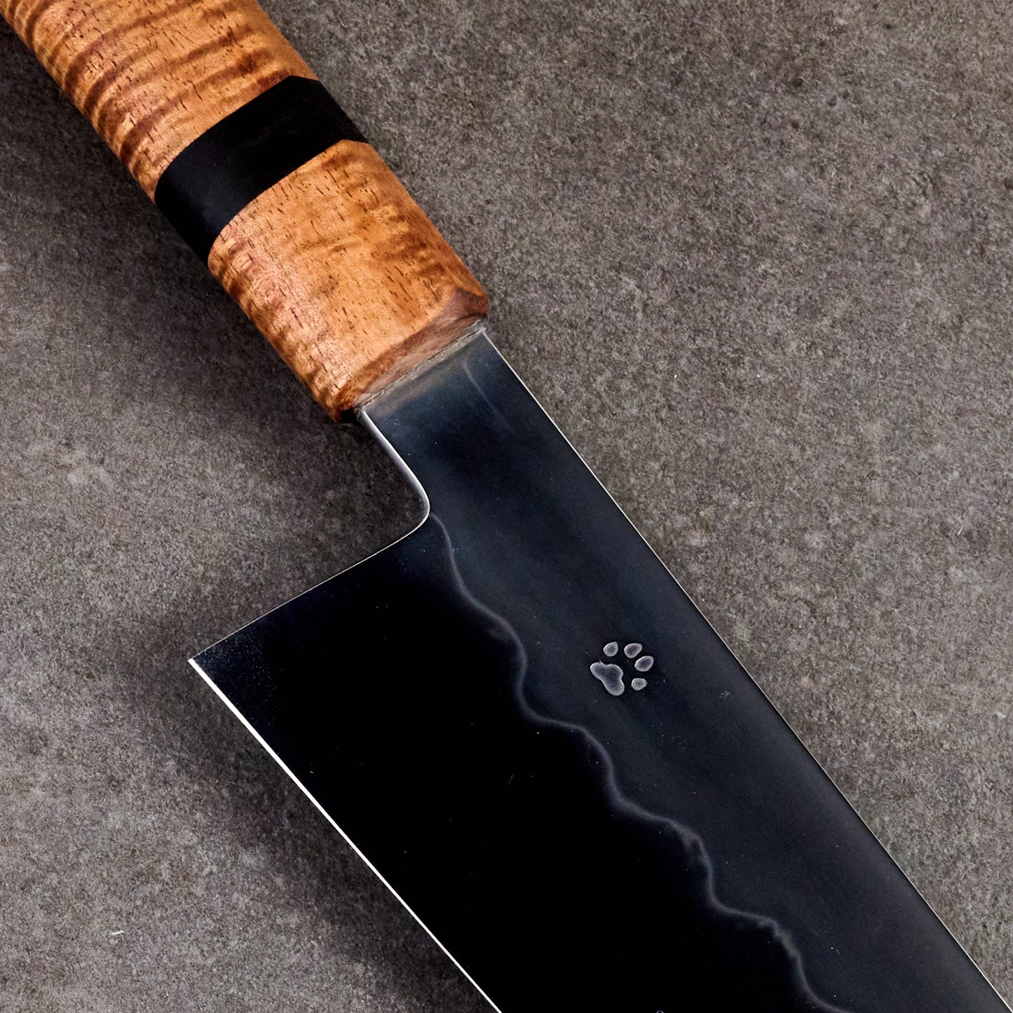 Gyuto 245mm Mizu Honyaki C105 Mirror, Tasmanian Blackwood & Ebony – view 7
