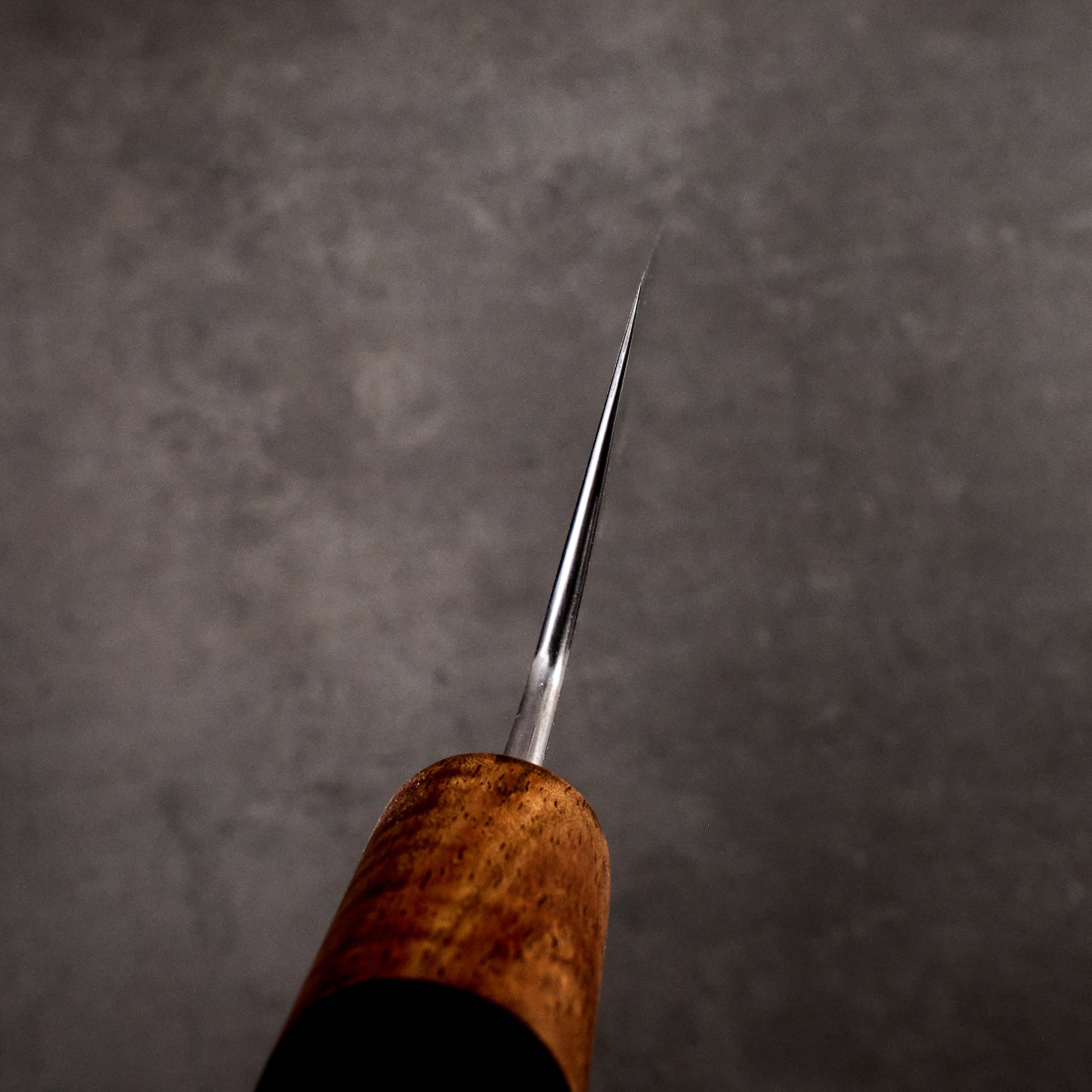Gyuto 245mm Mizu Honyaki C105 Mirror, Tasmanian Blackwood & Ebony – blade close-up