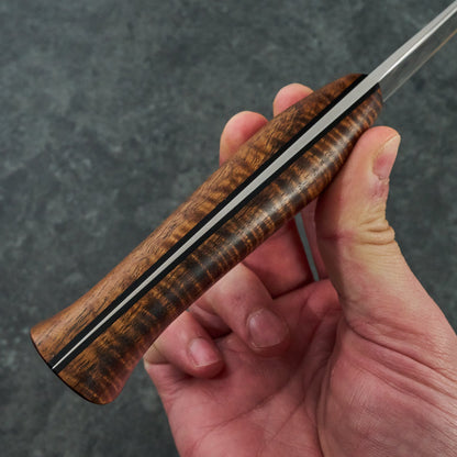 250mm Gyuto Asymmetrical B-Grind Koa – handle detail