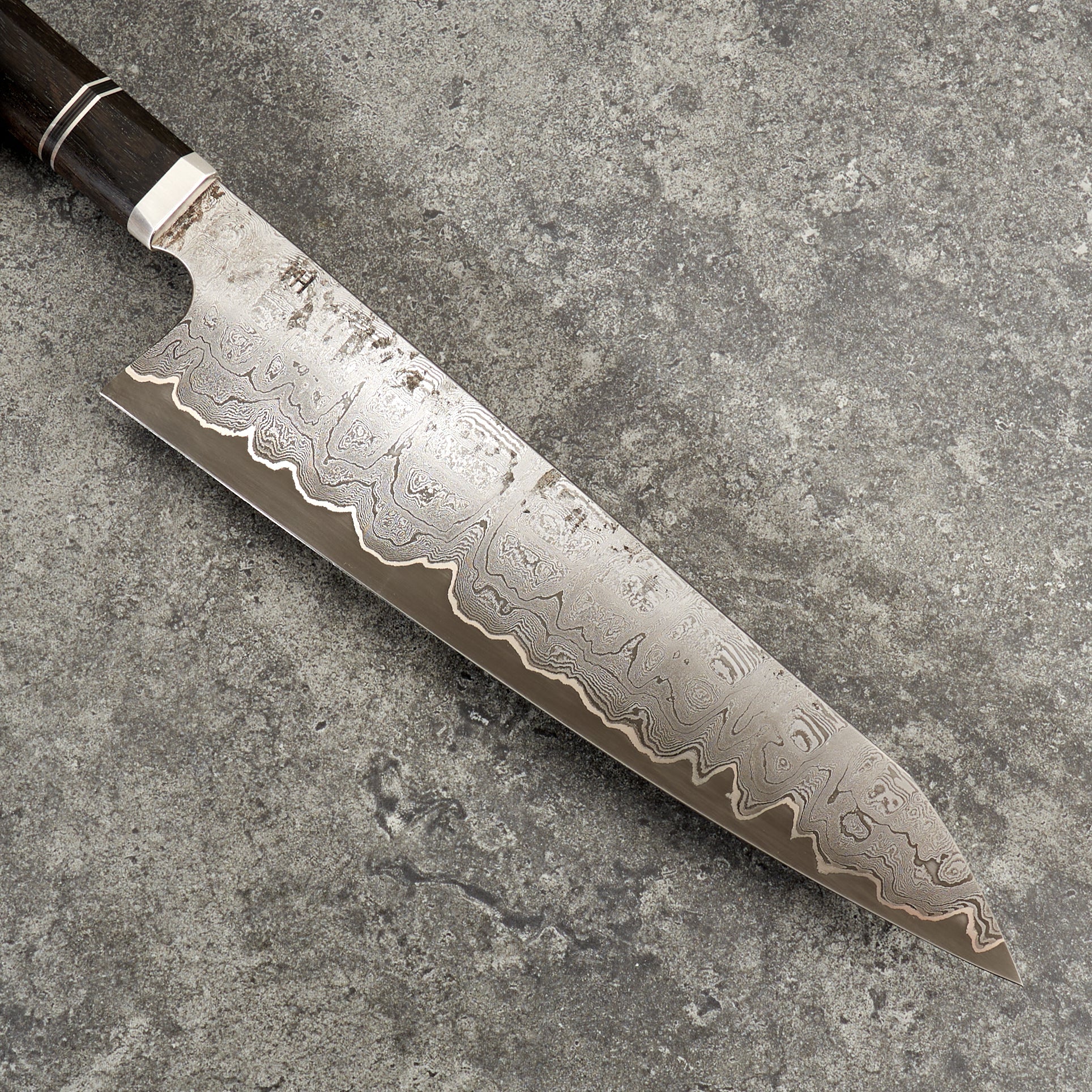 Gyuto 250mm Damascus Clad 1.2519 & Ancient Oak – view 8