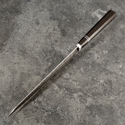 Gyuto 250mm Damascus Clad 1.2519 & Ancient Oak – side profile