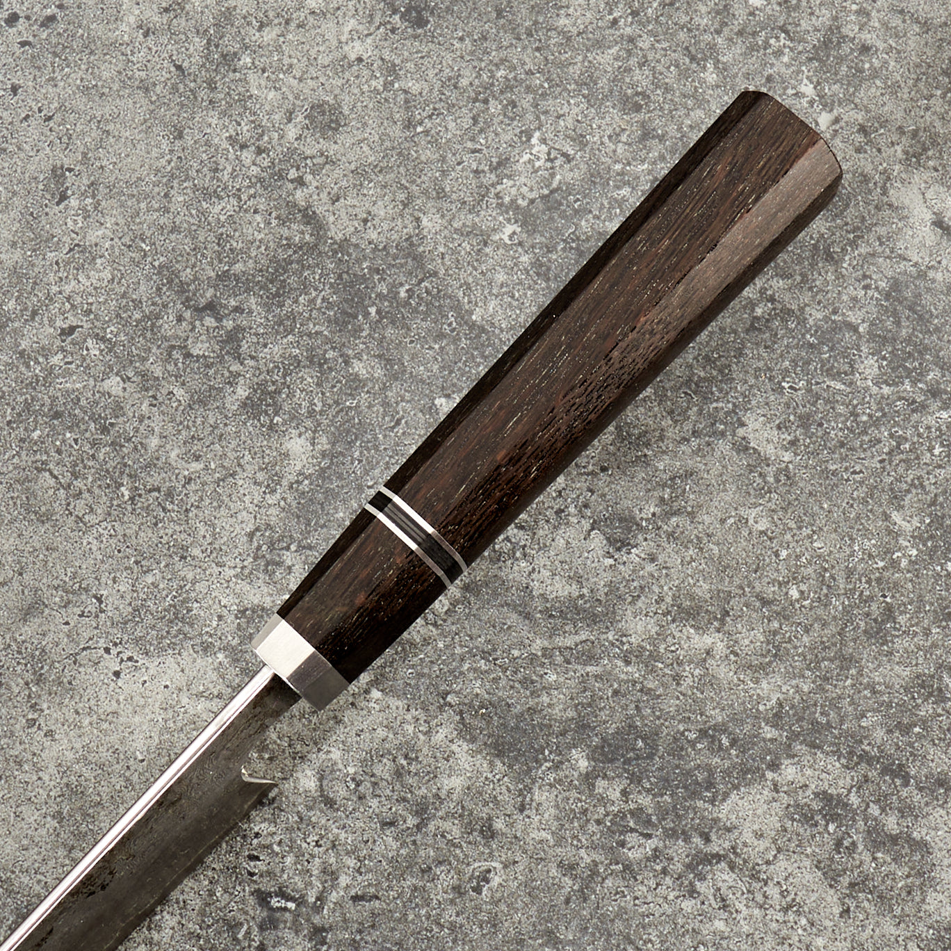 Gyuto 250mm Damascus Clad 1.2519 & Ancient Oak – handle detail