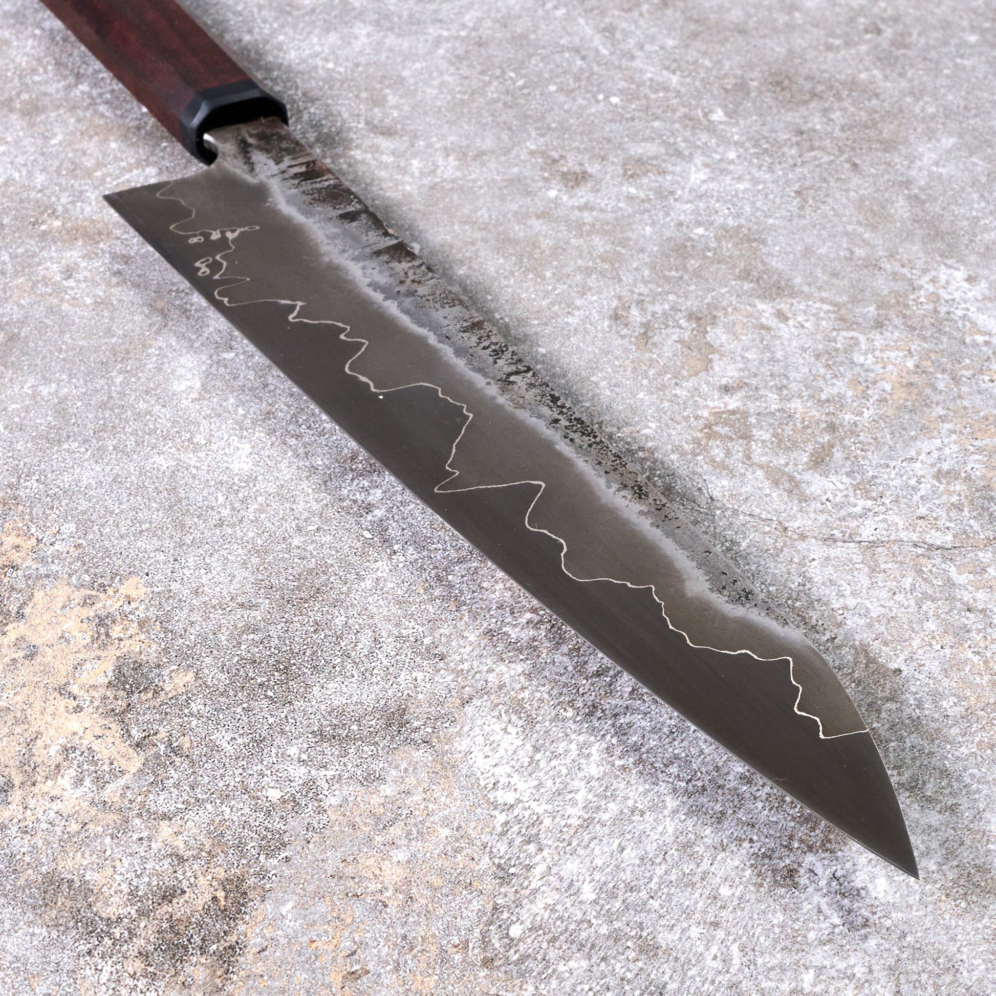 Gyuto 250mm Gomai Apex Ultra &  Gidgee – blade close-up