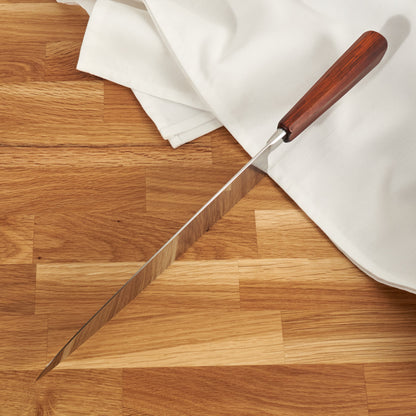 Gyuto 250mm Aogami #2 Honyaki Integral & Macassar Ebony – handle detail