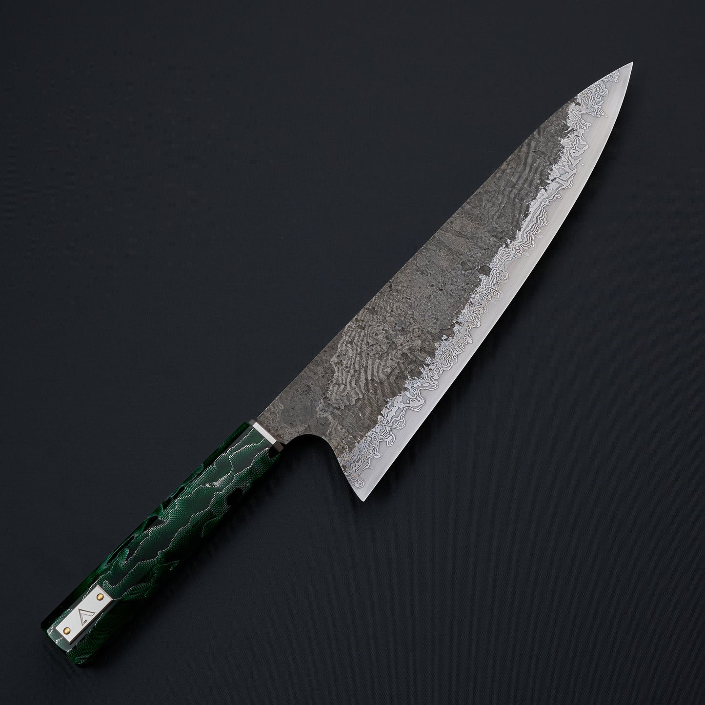 Gyuto 250mm KAZE Twist Damascus Clad SanMai, Apex Ultra Core