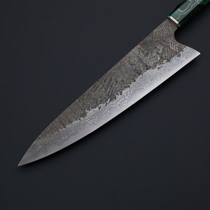 Gyuto 250mm KAZE Twist Damascus Clad SanMai, Apex Ultra Core