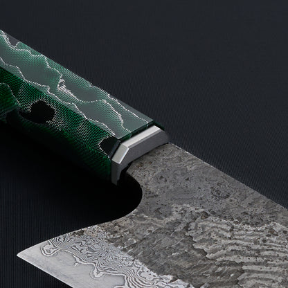 Gyuto 250mm KAZE Twist Damascus Clad SanMai, Apex Ultra Core