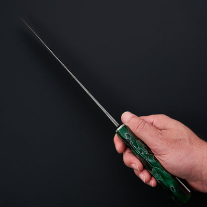 Gyuto 250mm KAZE Twist Damascus Clad SanMai, Apex Ultra Core