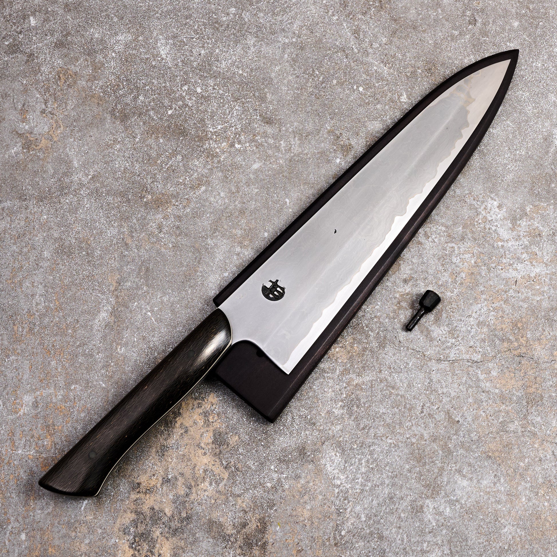 Gyuto 250mm SanMai Wrought Iron & Nickel Damascus Clad 1.2519 Full Polish – view 6