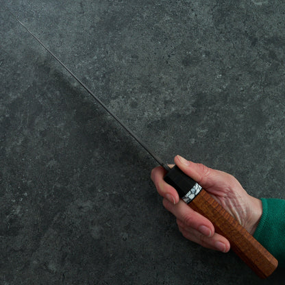 Gyuto 245mm SilverLine Tasmanian Blackwood, True Stone & Bog Oak – side profile