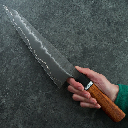 Gyuto 245mm SilverLine Tasmanian Blackwood, True Stone & Bog Oak – handle detail