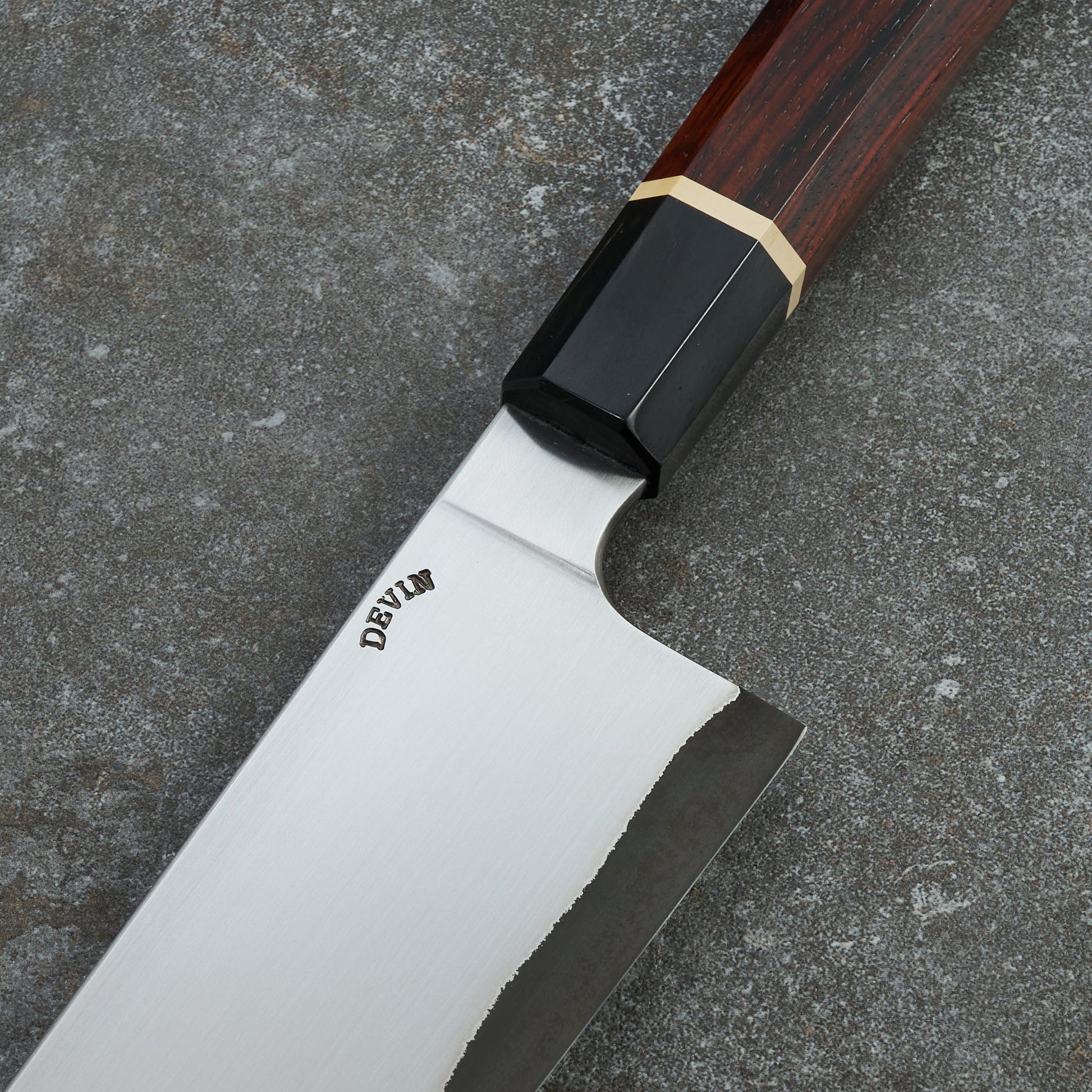 Gyuto 240mm Stainless Clad Apex Ultra Cocobolo & Horn – handle detail