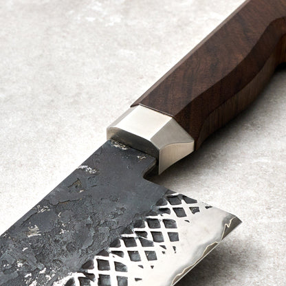Gyuto 250mm Stainless Cladding & Super Blue Core – detail view