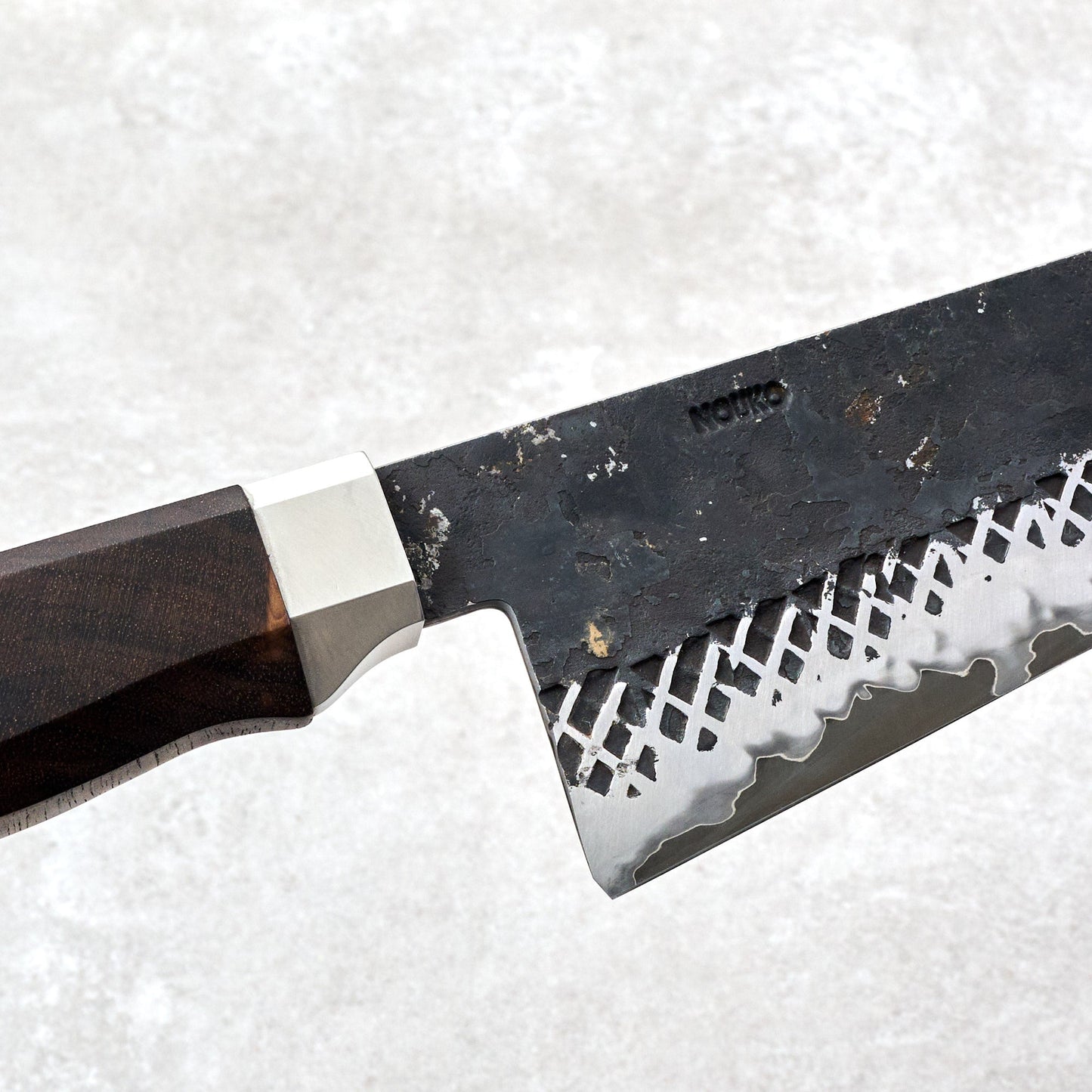 Gyuto 250mm Stainless Cladding & Super Blue Core – blade close-up