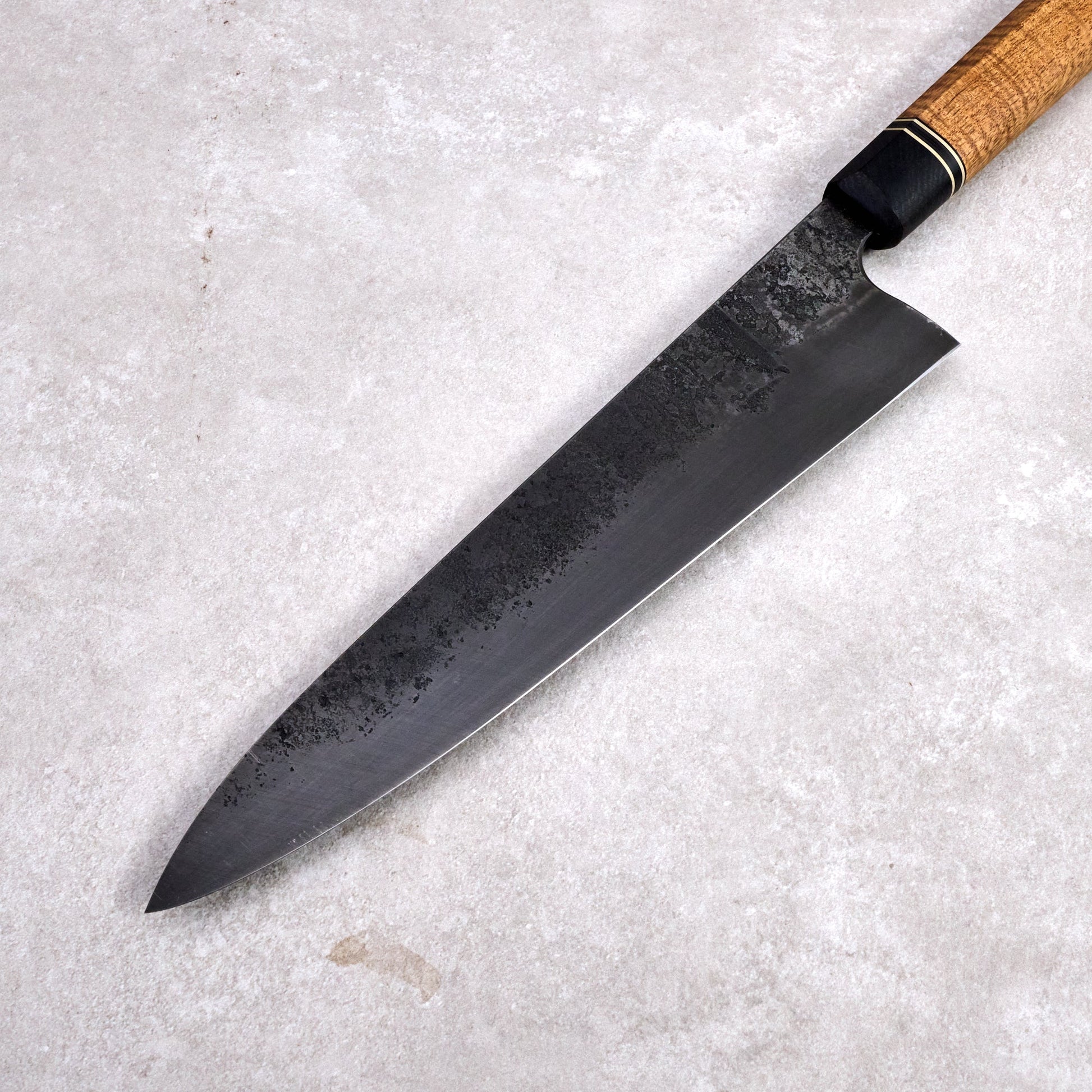 Gyuto 250mm Workhorse C Grind 1.2419.05 Curly Acacia & German Silver Inlay – view 6