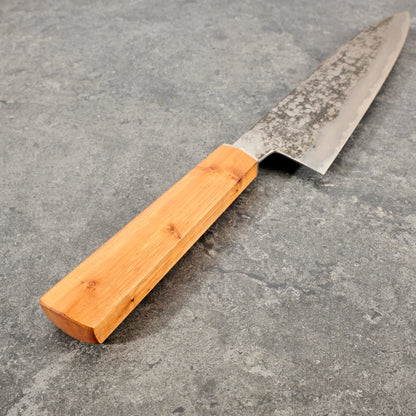 Gyuto 250mm Wrought Iron Clad 135Cr3 Kasumi – side profile