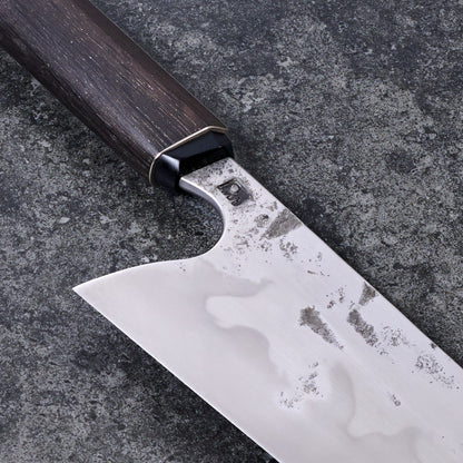 Gyuto 250mm 'Hviske' Honyaki Spicy White – detail view