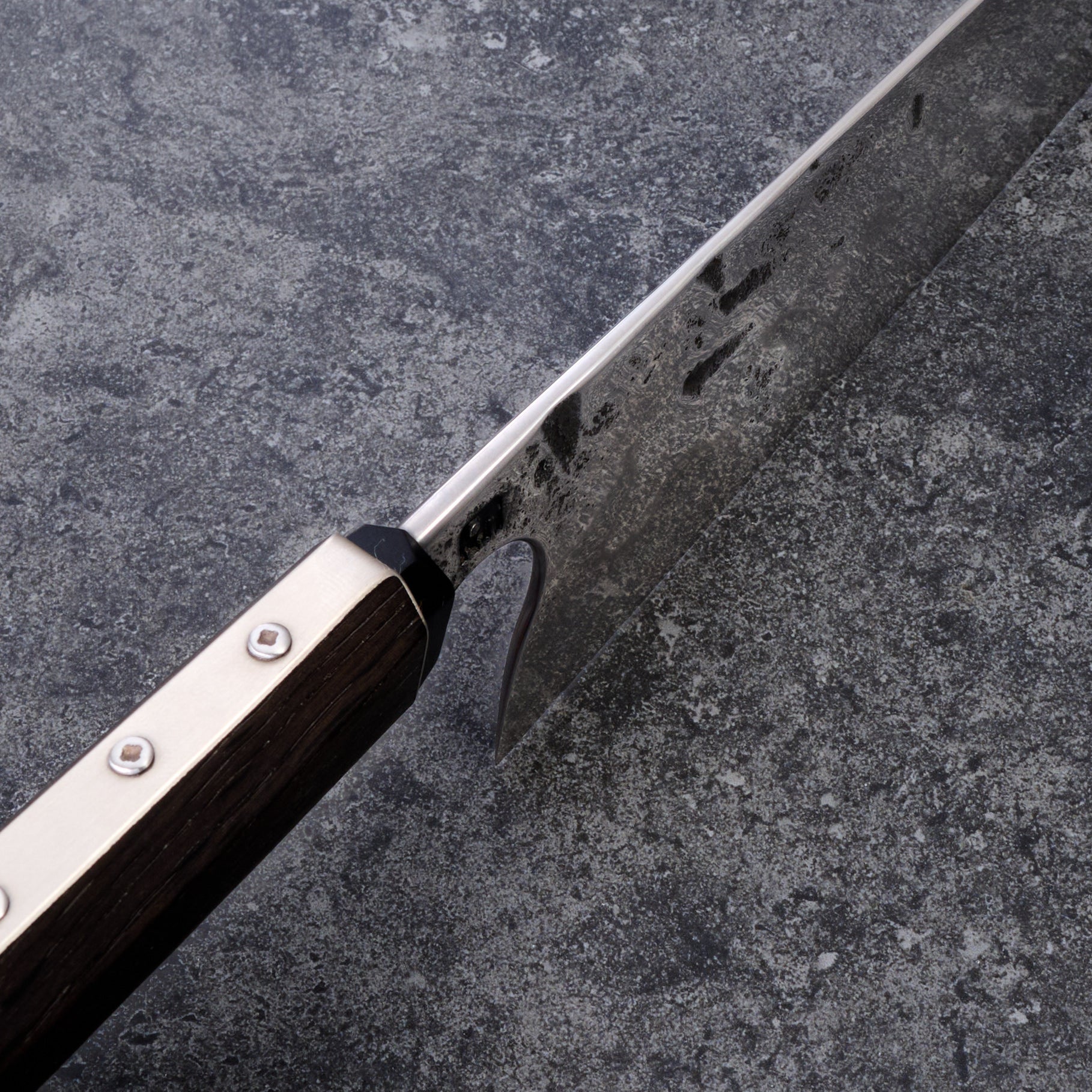Gyuto 250mm 'Hviske' Honyaki Spicy White – side profile