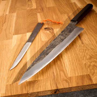 Gyuto 250mm Wrought Iron Clad Apex Ultra - Kogatana Saya – detail view