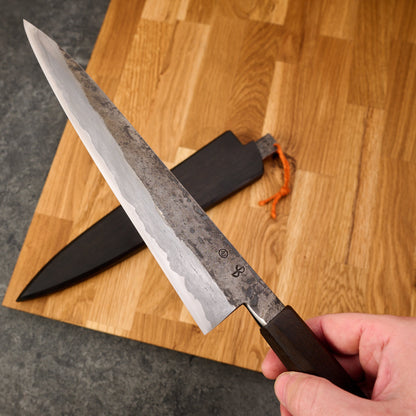 Gyuto 250mm Wrought Iron Clad Apex Ultra - Kogatana Saya – blade close-up