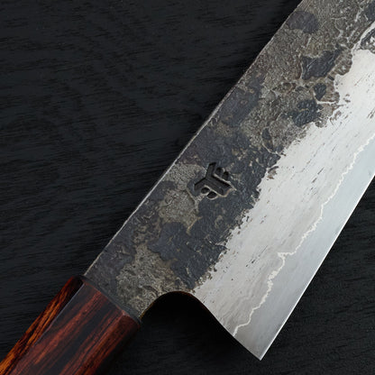 Gyuto 251mm GoMai Wrought Iron, Nickel, 52100 – side profile